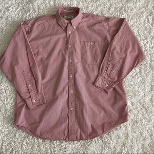 Orvis men’s red check gingham button-down shirt